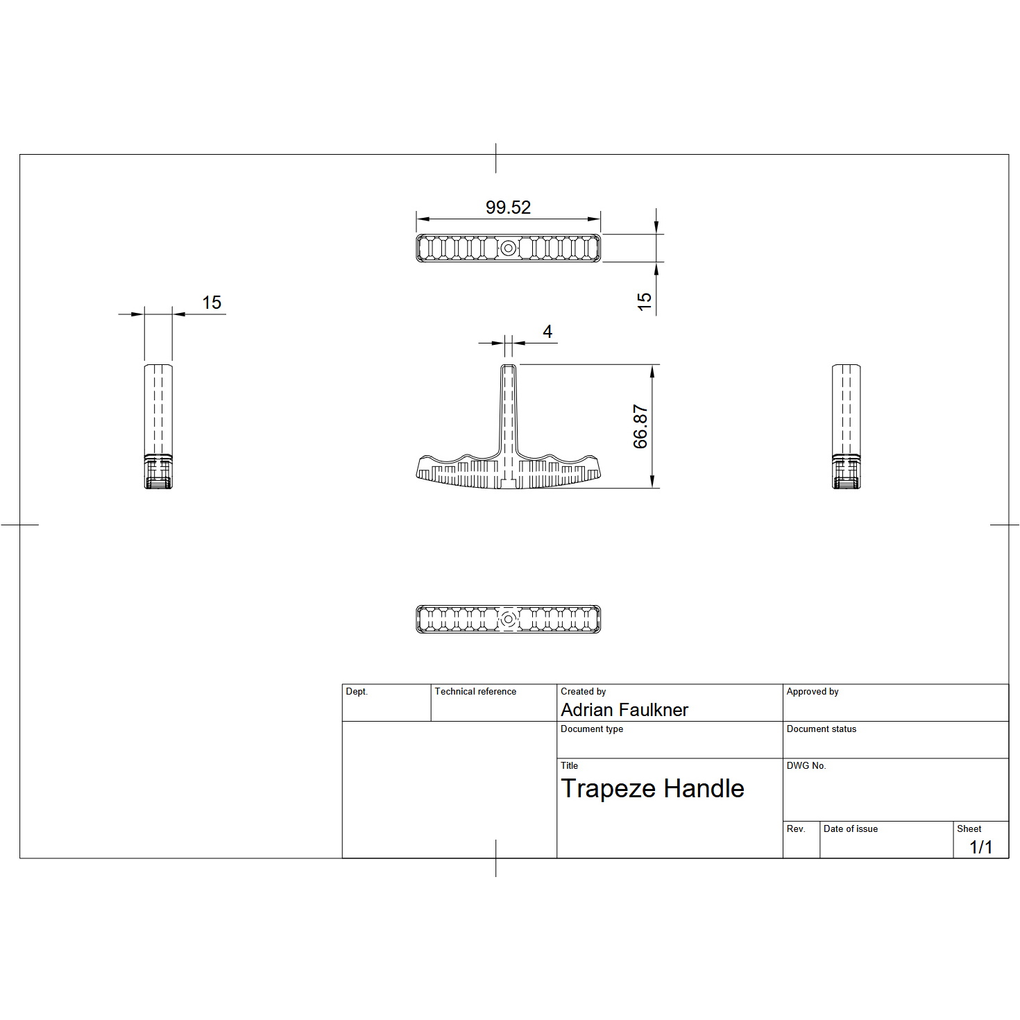 2026 Sailwell UK 3D Printed Trapeze Handle trpu16